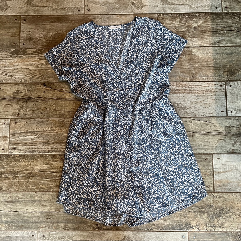 CJLA Blue Floral Romper